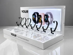 Custom acrylic watch display stand for smartwatches and wristwatches
