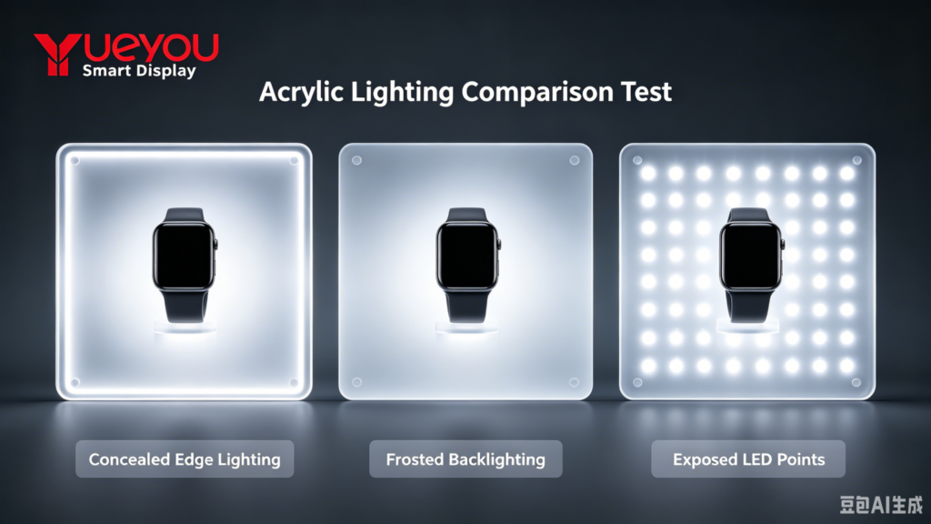 Acrylic Lighting Comparison Test