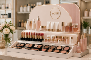 Cosmetic Display Rack Layout For Small Retail Counters
