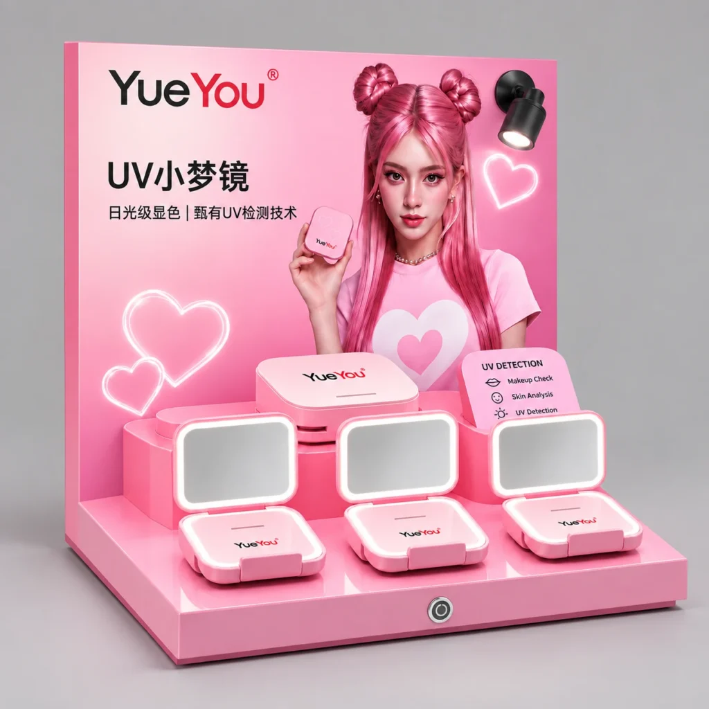 Custom acrylic cosmetic display stand for beauty products