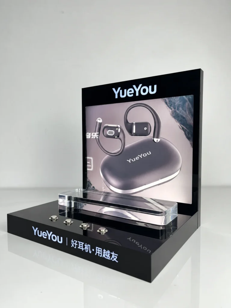 Custom acrylic earphone display stand for wireless earbuds