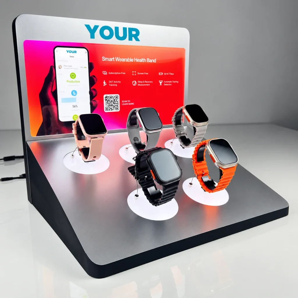 Acrylic watch display stands for smart watches