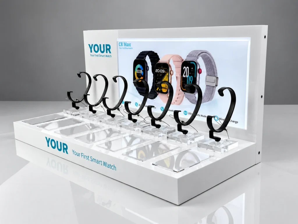 Acrylic watch display stands for smart watches